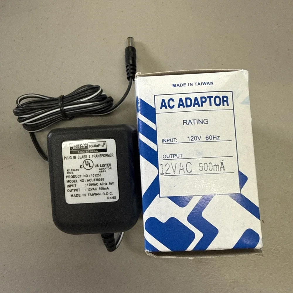 Jameco Reliapro ACU120050F4031 AC to Wall Adapter Transformer 12V @ Black